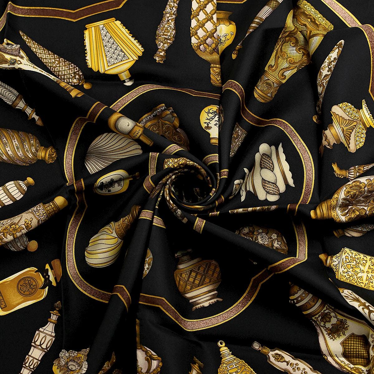 Hermes Scarf "Flacons" by Catherine Baschet Vintage 90cm Silk | Foulard Carre