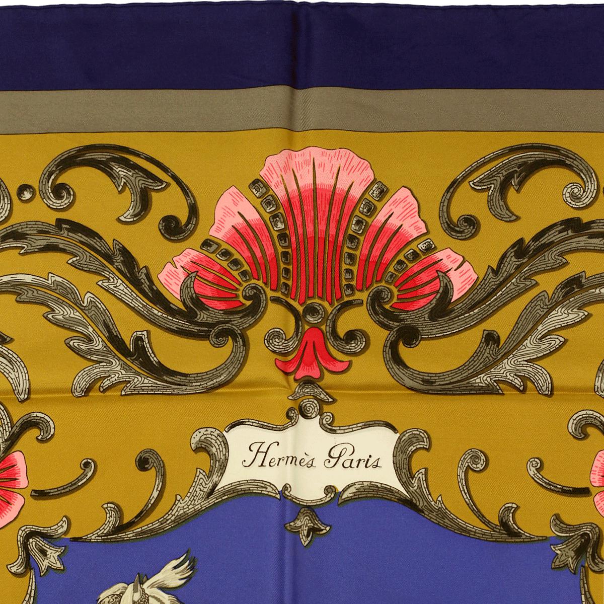 Hermes Scarf "Cheval Turc" by Christiane Vauzelles Vintage 90cm Silk | Carre Foulard