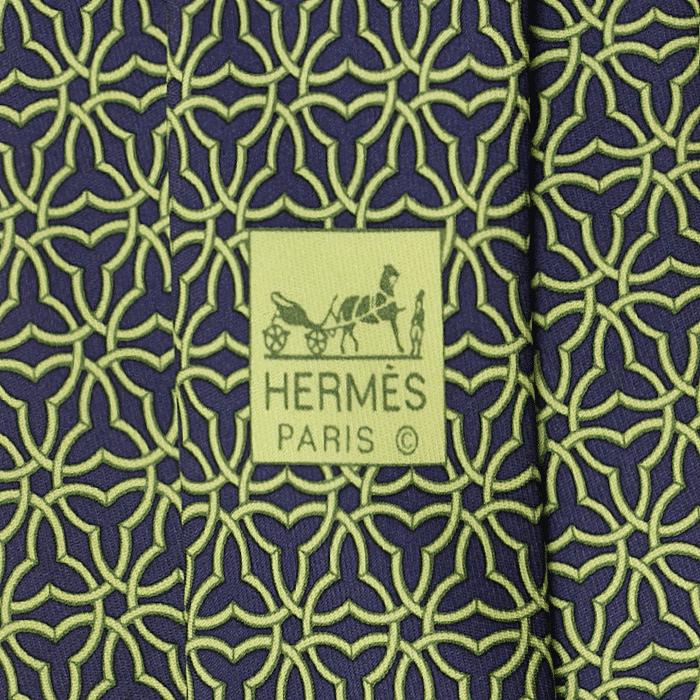 Hermes Men's Silk Tie Geometric Pattern 5032 | Necktie Cravate
