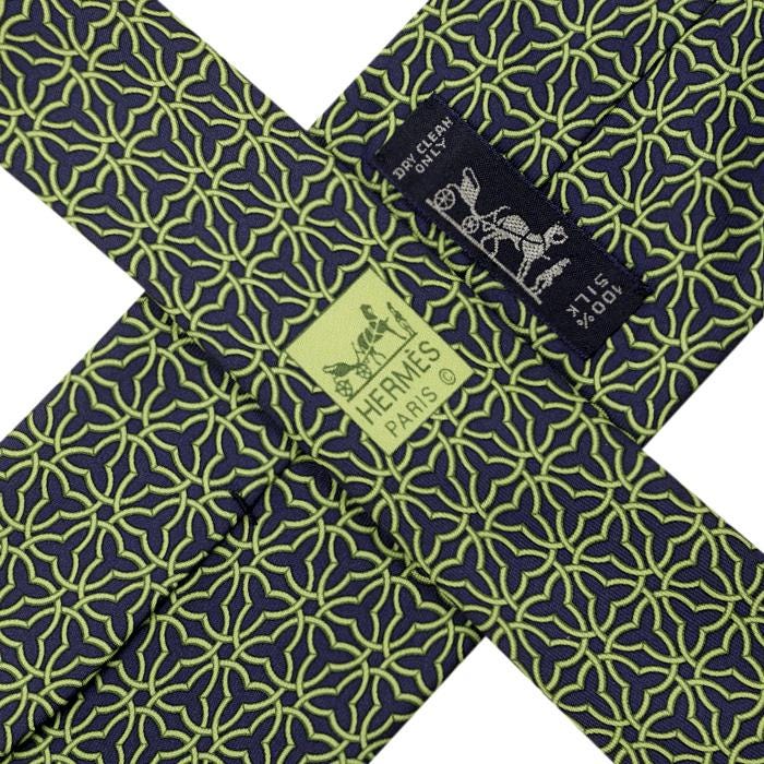 Hermes Men's Silk Tie Geometric Pattern 5032 | Necktie Cravate