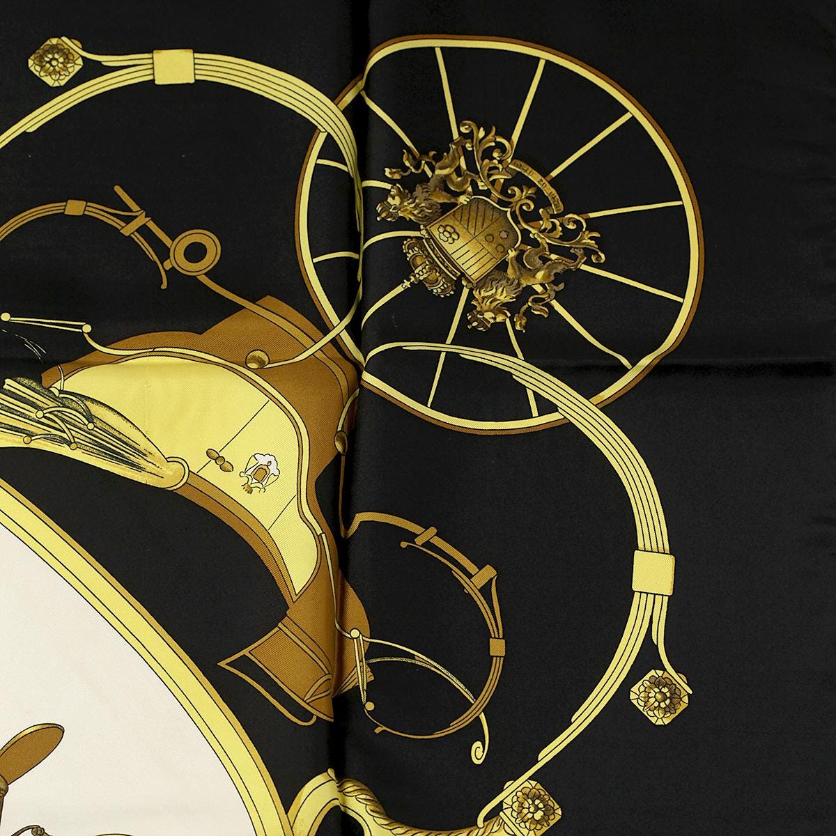Hermes Scarf "Springs" by Philippe Ledoux Vintage 90cm Silk