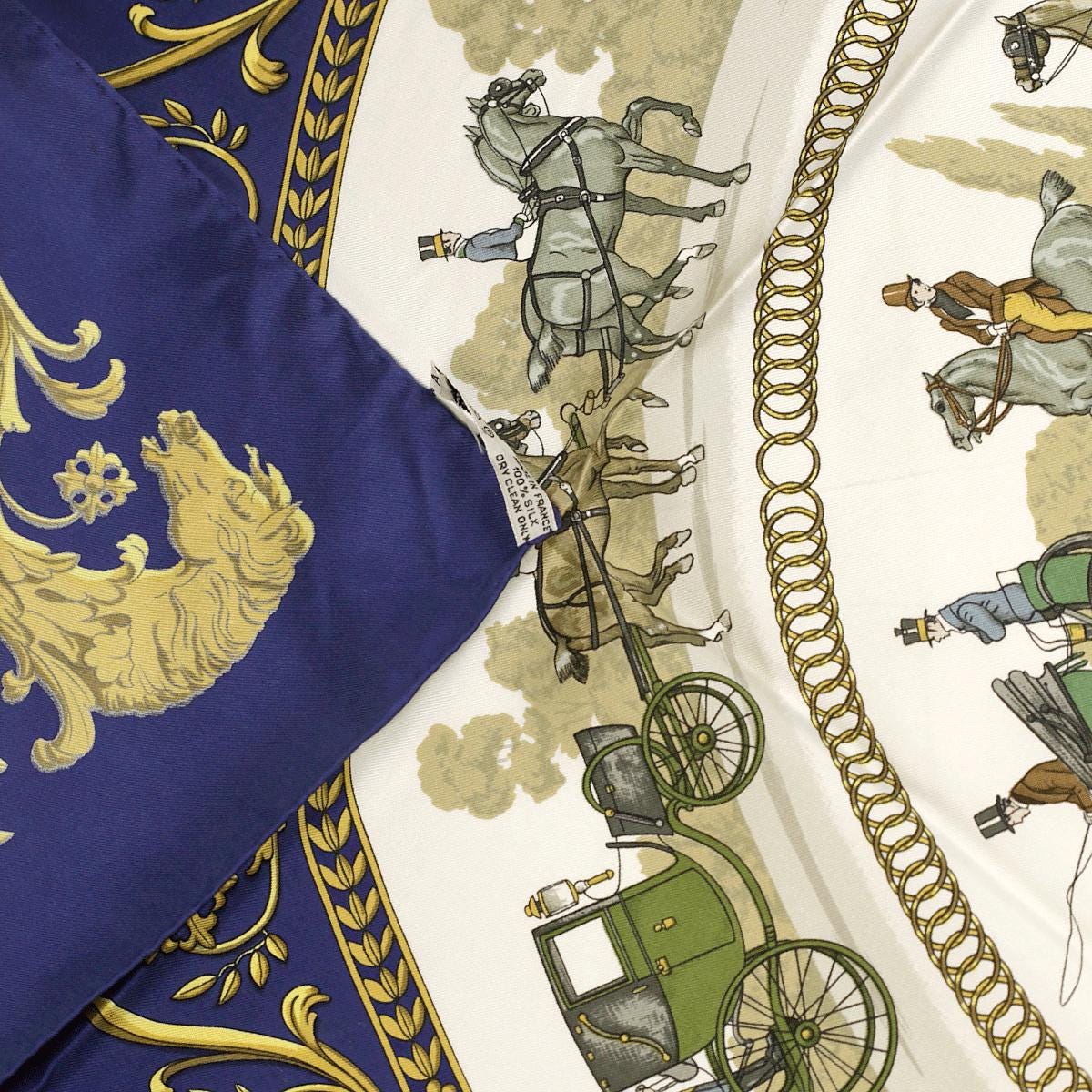 Hermes Scarf "Promenade de Longchamps" by Philippe Ledoux 90cm Silk | Carre Foulard