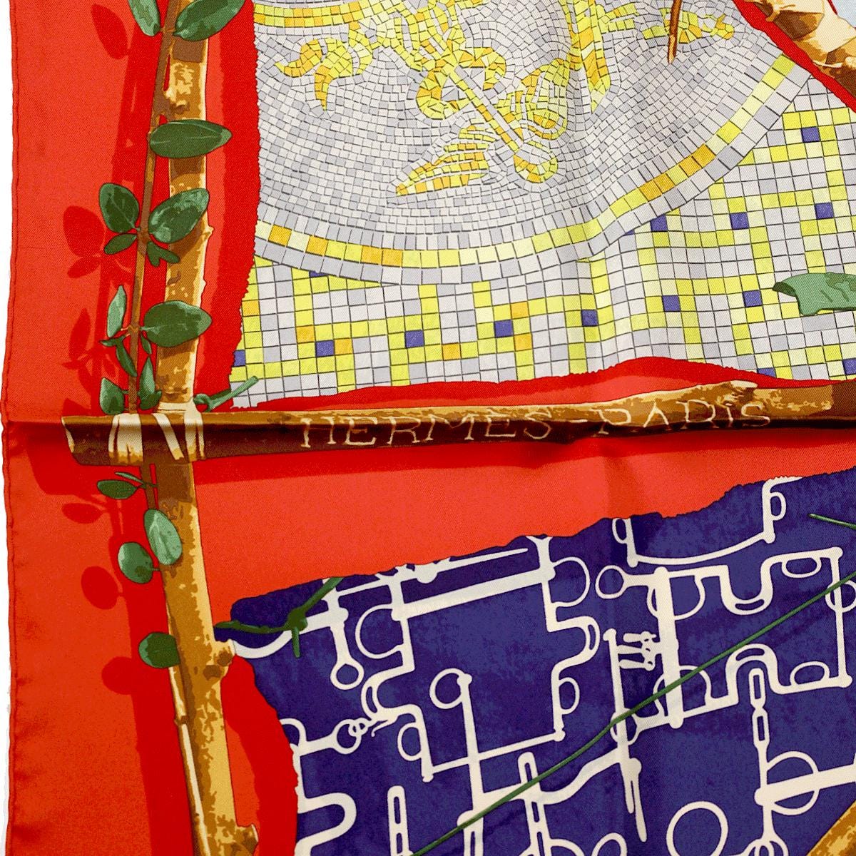 Hermes Scarf "Robinson Chic" by Benoit Pierre Emery 90cm Silk | Carre Foulard