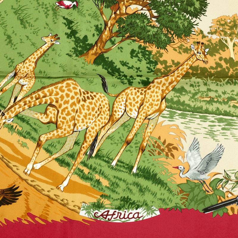 Hermes Scarf "Africa" by Robert Dallet 90cm Silk | Carre Foulard