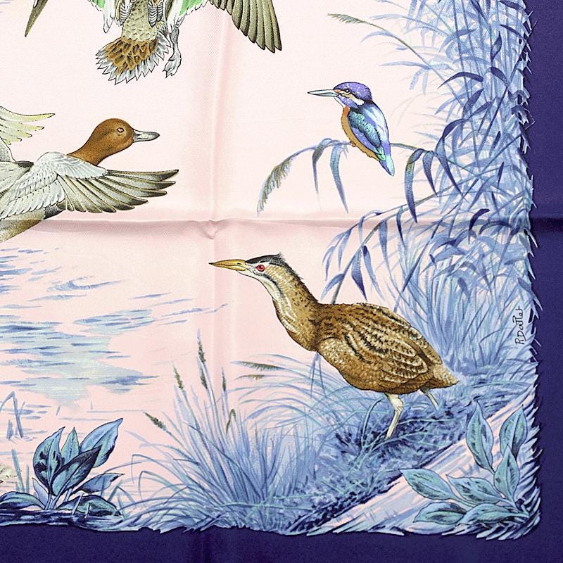 Hermes Scarf "Halte en Camargue" by Robert Dallet 90cm Silk
