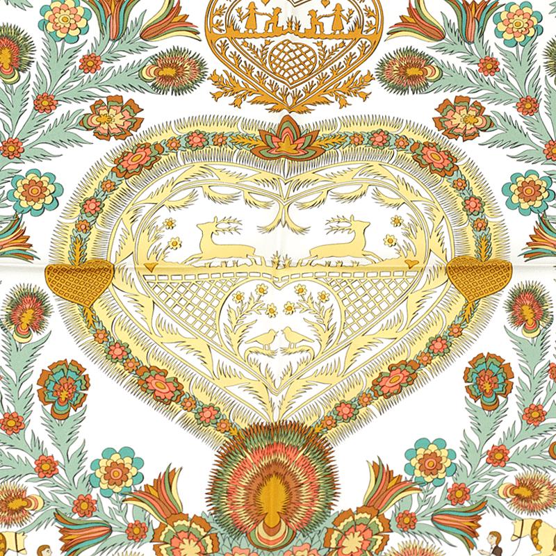 Hermes Scarf "Decoupages" by Anne Rosat 90cm Silk