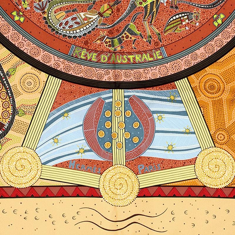 Hermes Scarf "Reve d'Australie" by Zoe Pauwels 90cm Silk | Carre Foulard