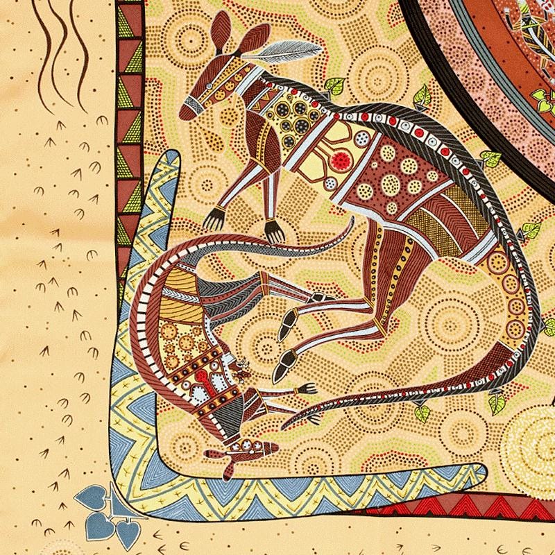 Hermes Scarf "Reve d'Australie" by Zoe Pauwels 90cm Silk | Carre Foulard