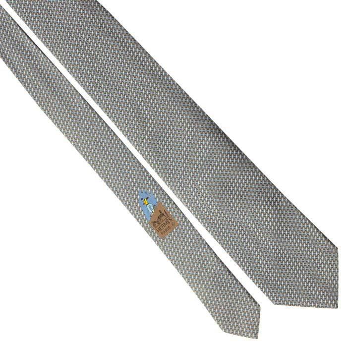 Hermes Men's Silk Tie Skateboard Pattern 645733 | Necktie Cravate
