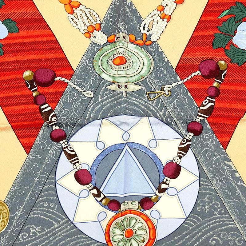 Hermes Scarf "Tibet" by Caty Latham 90cm Silk | Carre Foulard