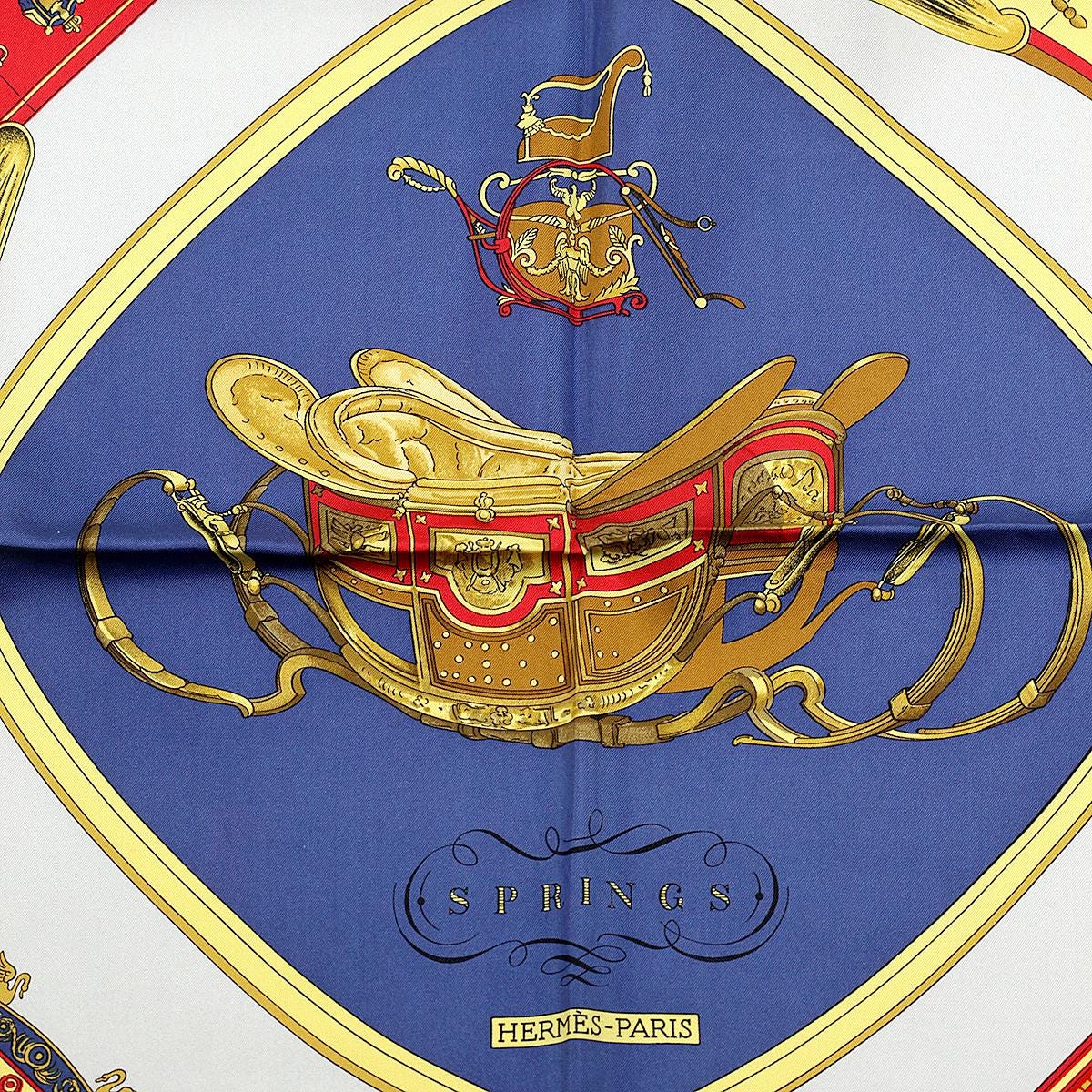Hermes Scarf "Springs" by Philippe Ledoux 90cm Silk | Foulard Carre