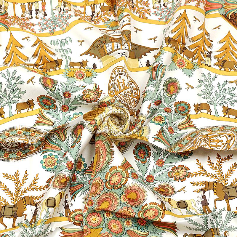 Hermes Scarf "Decoupages" by Anne Rosat 90cm Silk