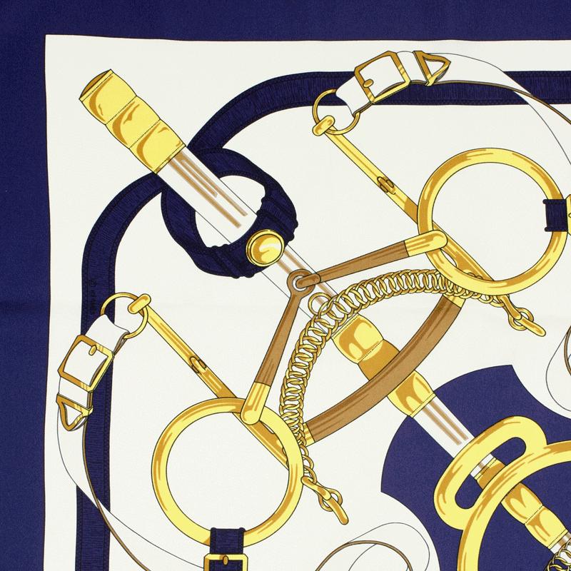 Hermes Scarf "Eperon d'Or" by Henri d'Origny 90cm Silk