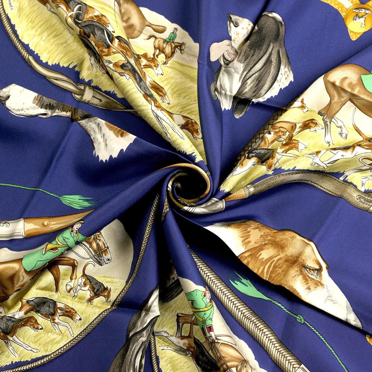 Hermes Scarf "Le Laisser Courre" by Jean De Fougerolle 90cm Silk | Carre Foulard
