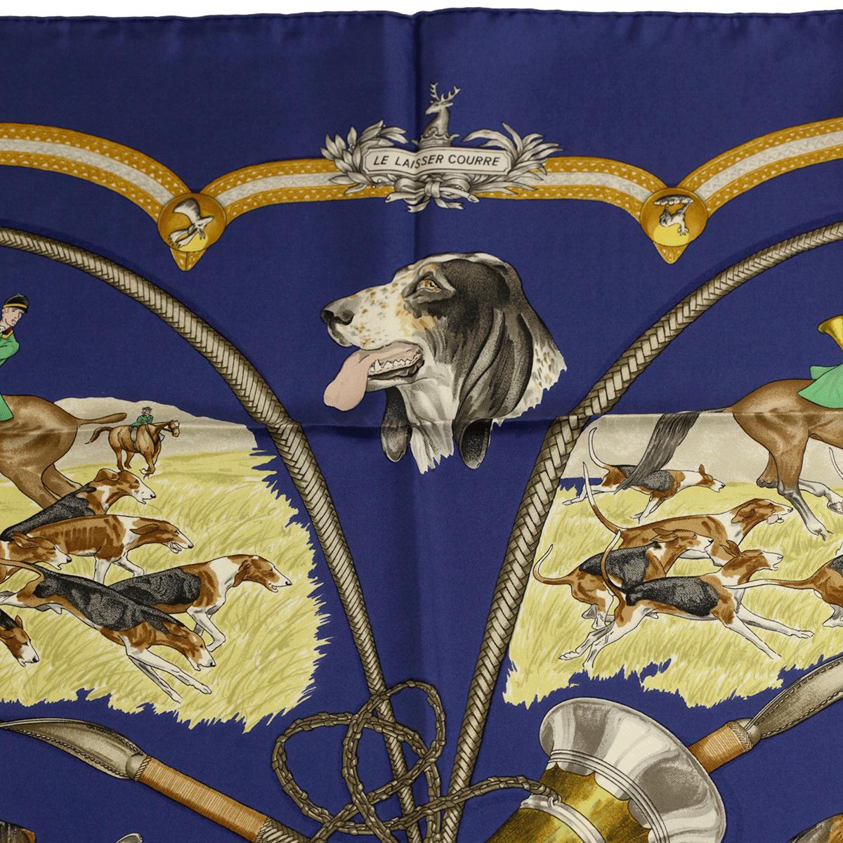 Hermes Scarf "Le Laisser Courre" by Jean De Fougerolle 90cm Silk | Carre Foulard