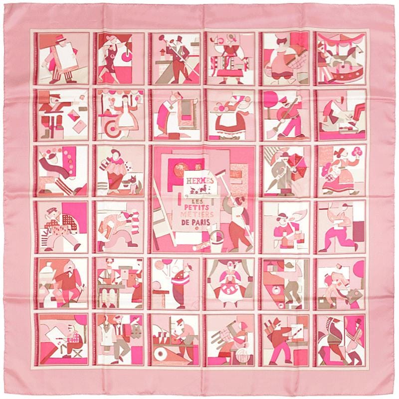 Hermes Scarf "Les Petit Metiers de Paris" by Karen Petrossian 90cm Silk