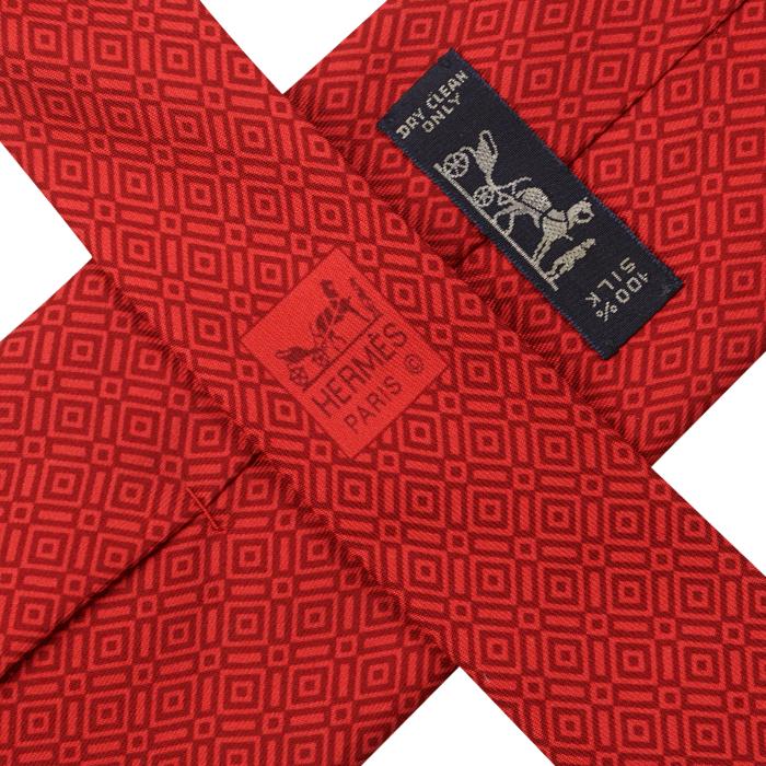 Hermes Men's Silk Tie Geometric Pattern 5332 | Necktie Cravate