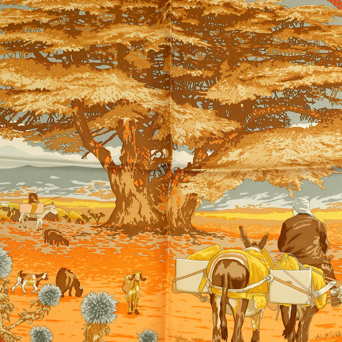 Hermes Scarf "Sous le Cedre" by Dimitri Rybaltchenko 90cm Silk | Carre Foulard