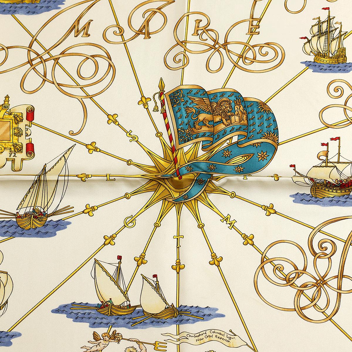 Hermes Scarf "Voiles de Lumiere" by Joachim Metz 90cm Silk | Carre Foulard