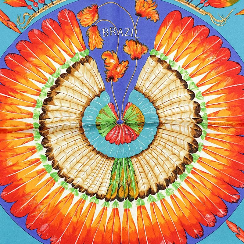 Hermes Scarf "Brazil" by Laurence Bourthoumieux 90cm Silk | Carre Foulard