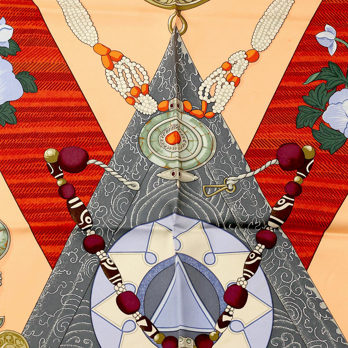 Hermes Scarf "Tibet" by Caty Latham 90cm Silk | Carre Foulard