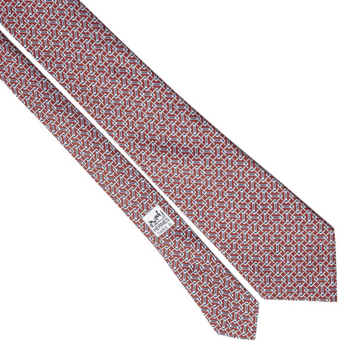 Hermes Men's Silk Tie Geometric Pattern 5050 | Necktie Cravate