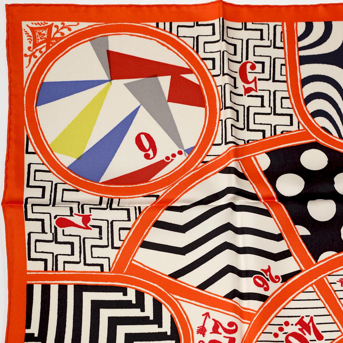 Hermes Scarf "Jeu de Soie" by Giancarlo Pagni 90cm Silk | Foulard Carre