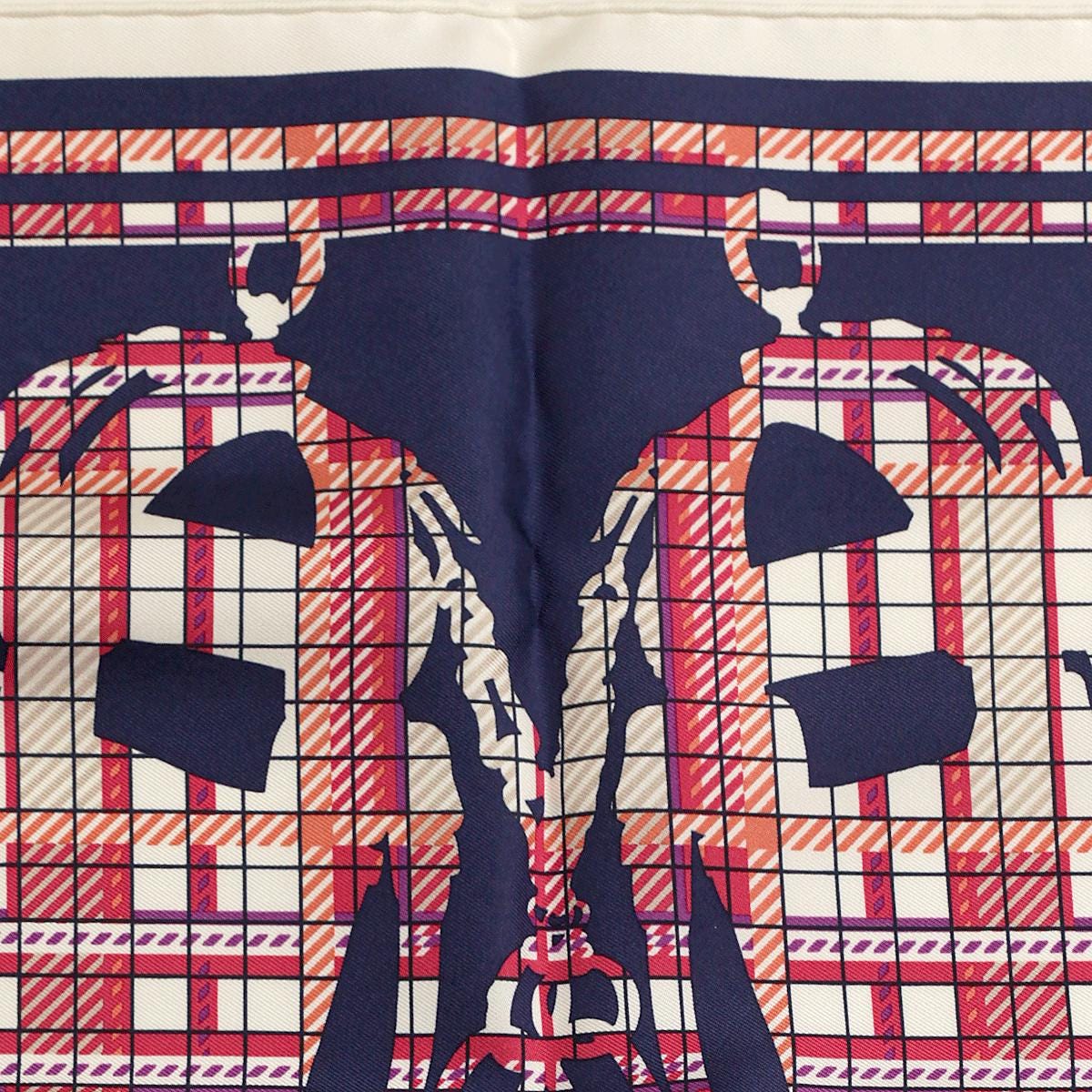 Hermes Scarf 45cm "Brides de Gala Saut Hermes au Grand Palais" by Hugo Grygkar Silk Gavroche