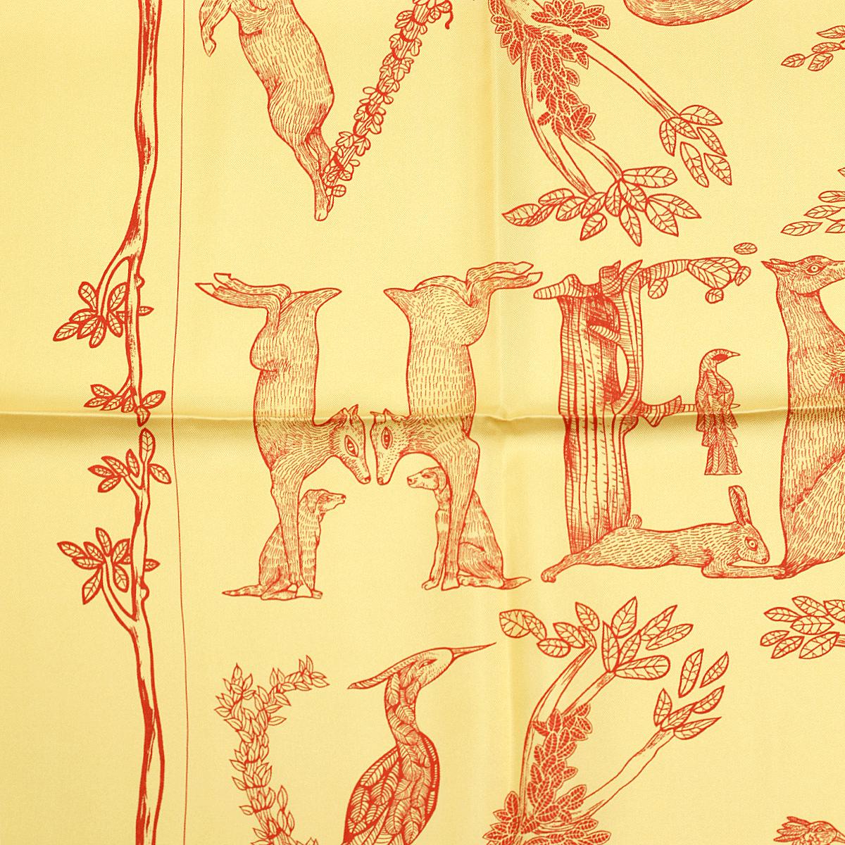 Hermes Scarf "Alphabet III" by Annie Faivre 90cm Silk