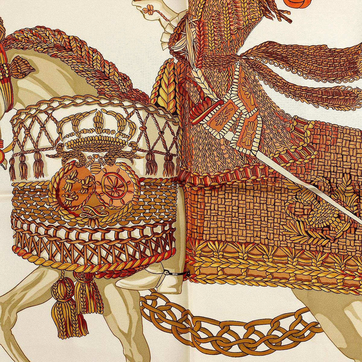 Hermes Scarf "La Timbalier" by Francoise Heron 90cm Silk | Carre Foulard