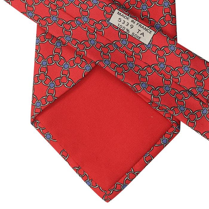 Hermes Men's Silk Tie Equestrian Geometric Pattern 5339 | Necktie Cravate