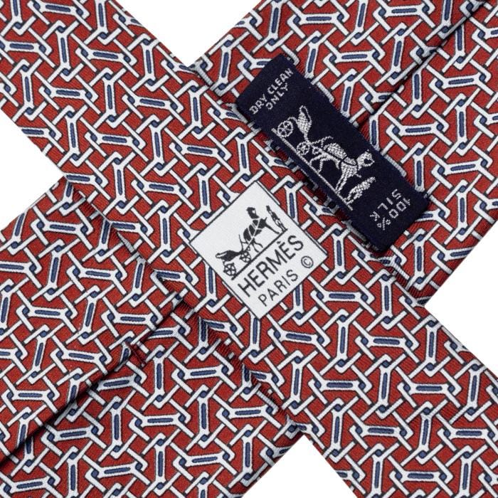 Hermes Men's Silk Tie Geometric Pattern 5050 | Necktie Cravate