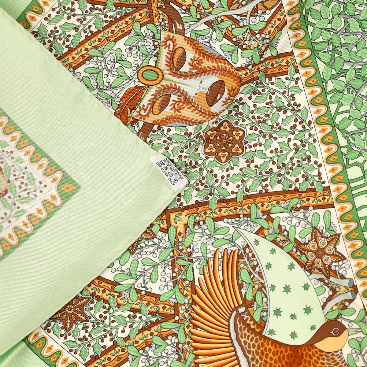 Hermes Scarf "Axis Mundi" by Christine Henry Vintage 90cm Silk