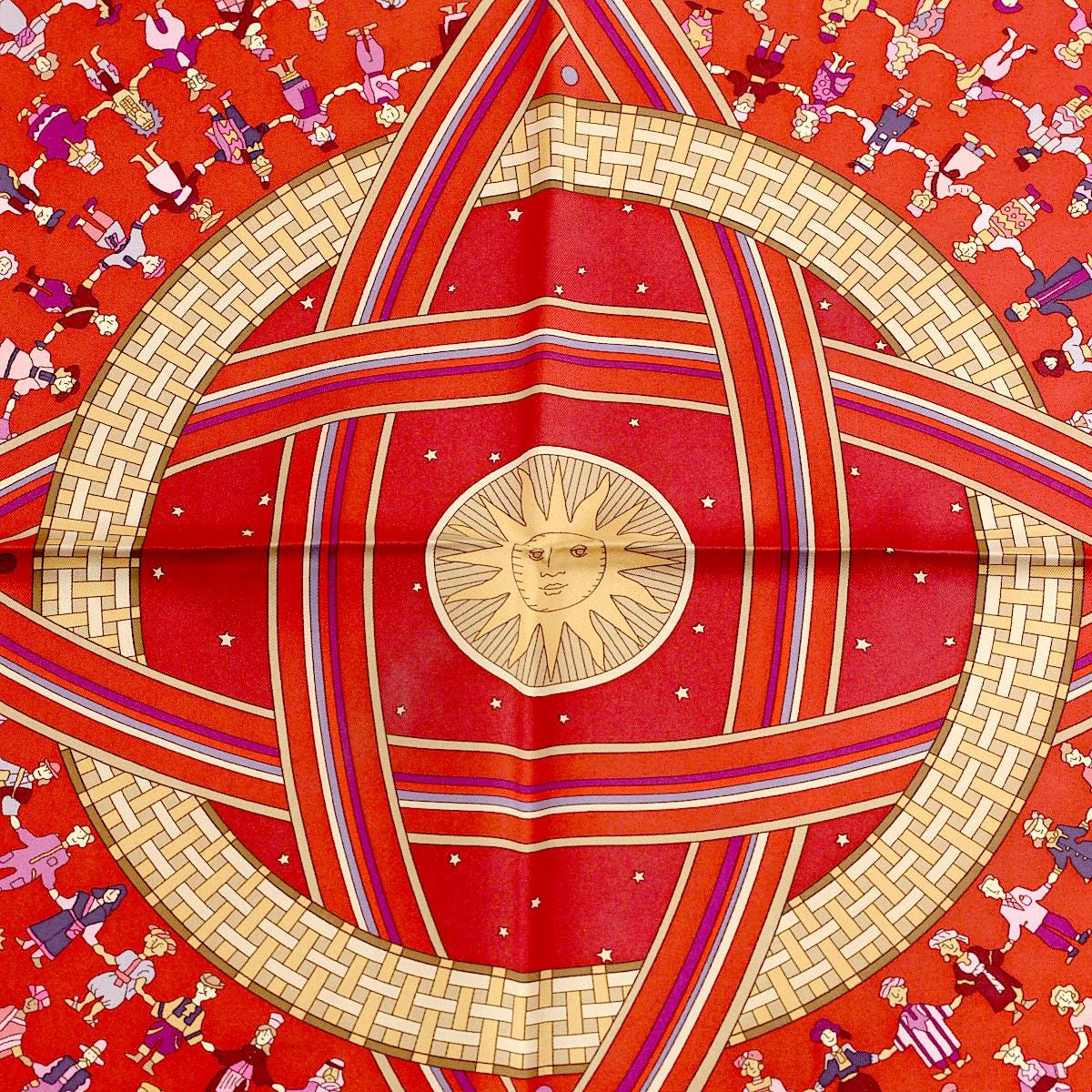 Hermes Scarf "Donner la Main" by Karen Petrossian 90cm Silk | Carre Foulard