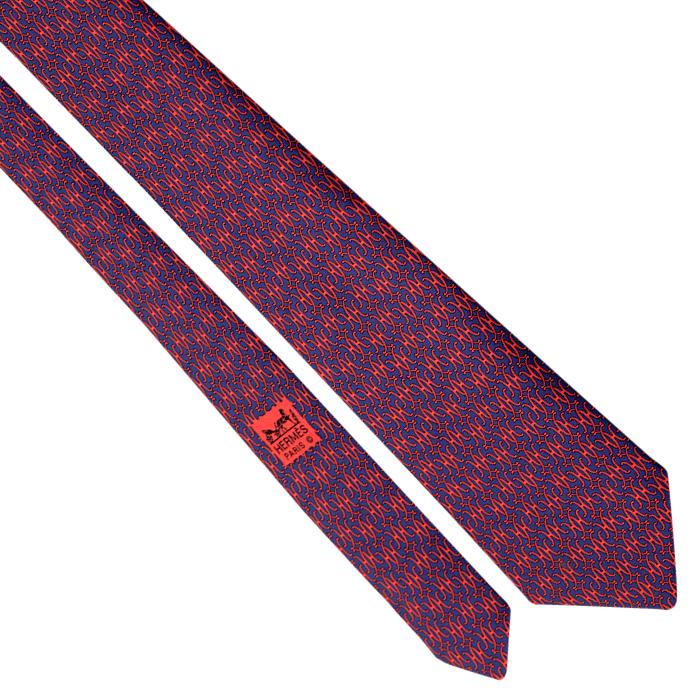 Hermes Men's Silk Tie Geometric H Pattern 7169 | Necktie Cravate