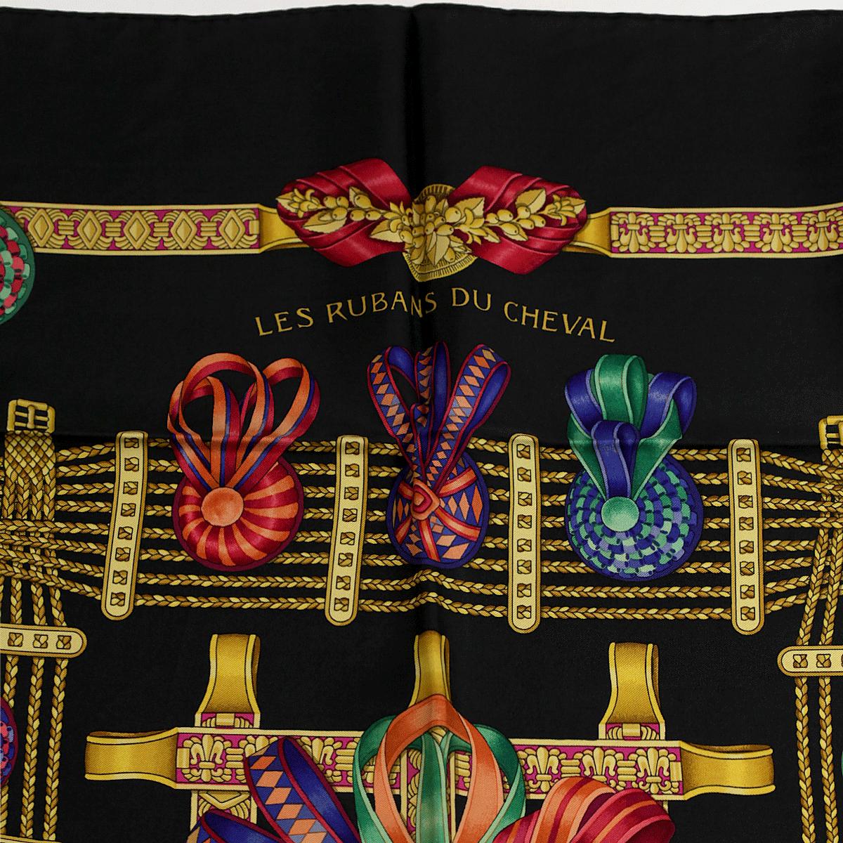 Hermes Scarf "Les Rubans du Cheval" by Joachim Metz 90cm Silk | Carre Foulard