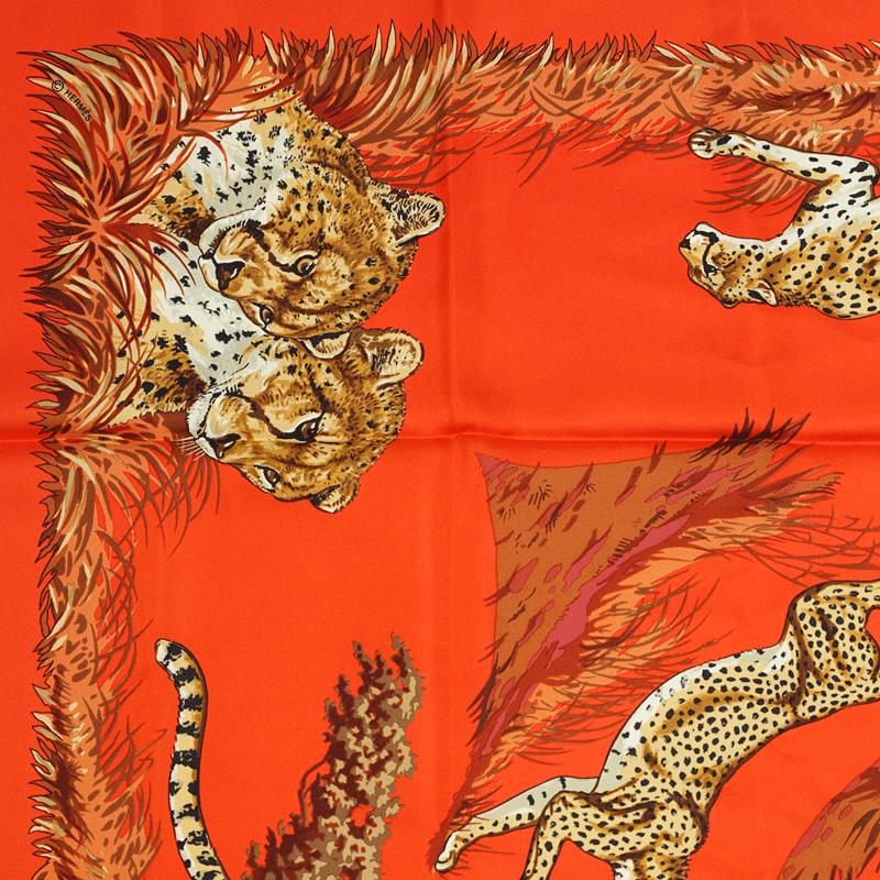 Hermes Scarf "Guepards" by Robert Dallet 90cm Silk | Carre Foulard