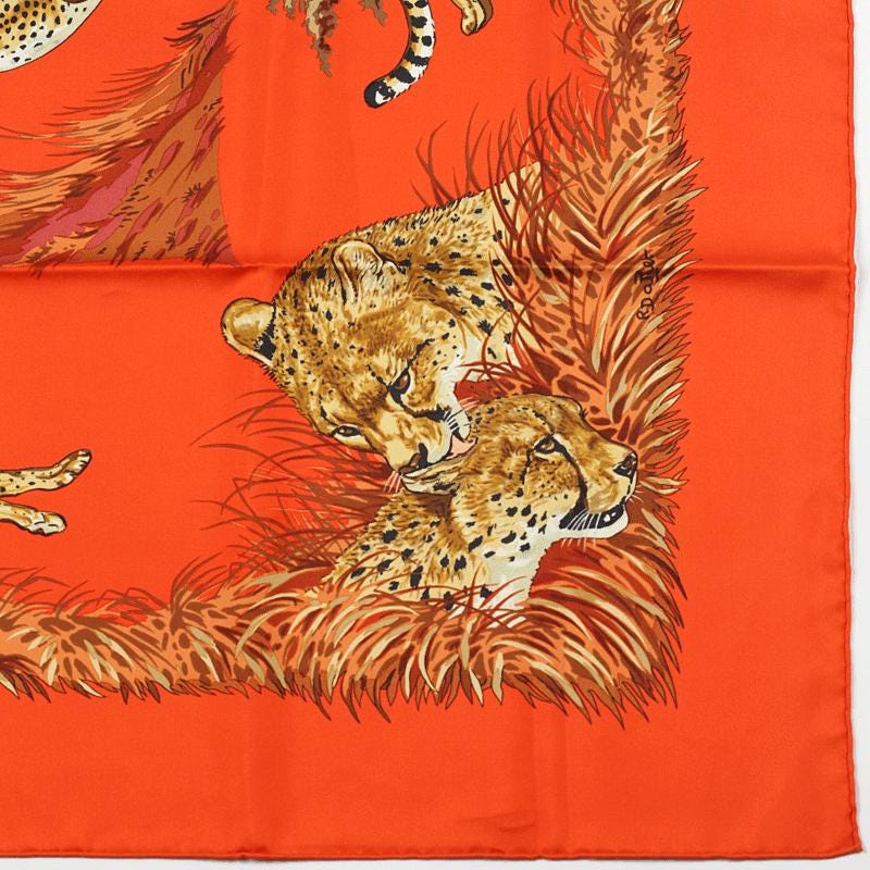 Hermes Scarf "Guepards" by Robert Dallet 90cm Silk