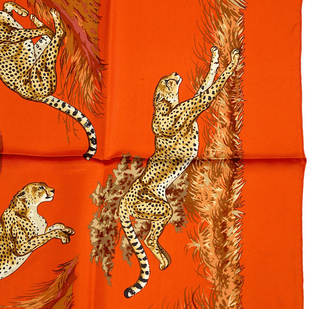 Hermes Scarf "Guepards" by Robert Dallet 90cm Silk