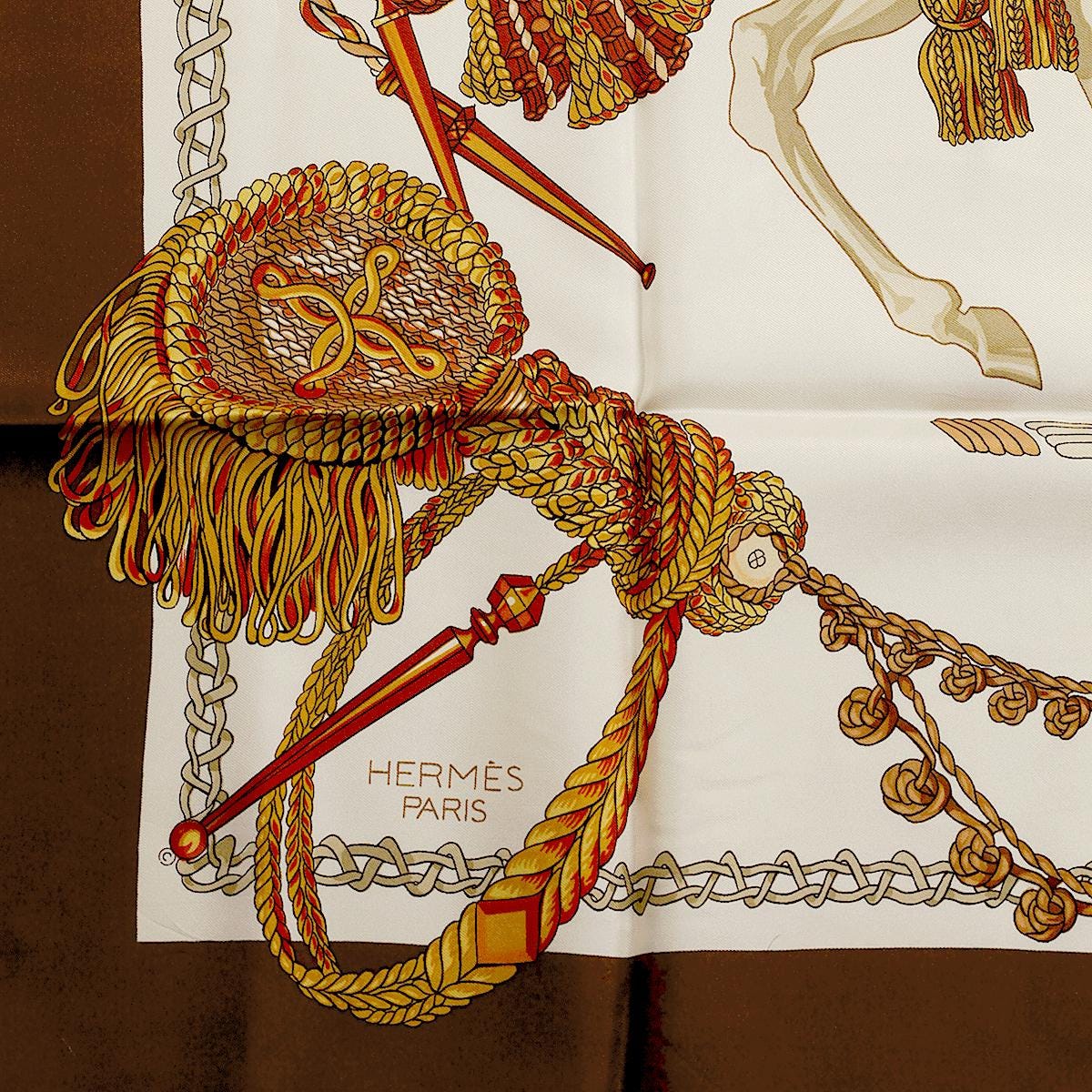 Hermes Scarf "La Timbalier" by Francoise Heron 90cm Silk | Carre Foulard