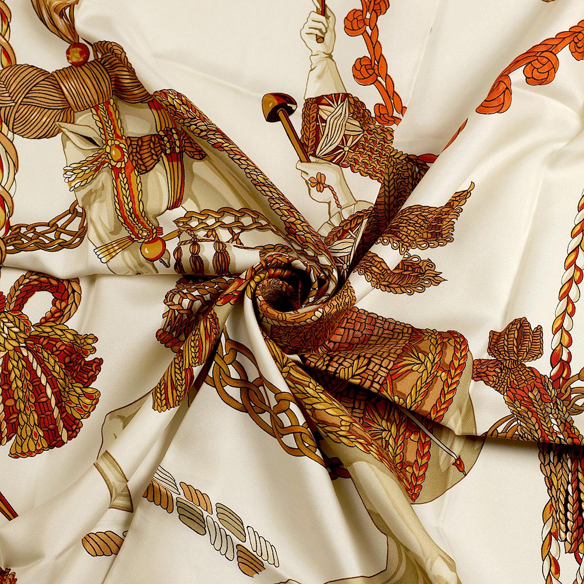 Hermes Scarf "La Timbalier" by Francoise Heron 90cm Silk | Carre Foulard