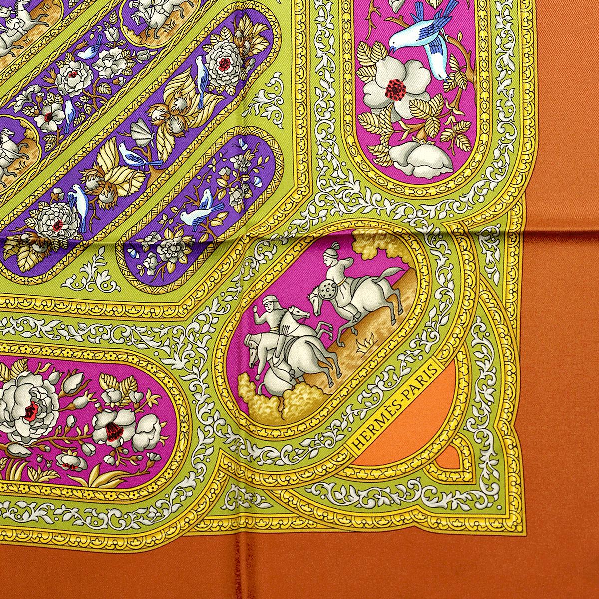 Hermes Scarf "Qalamdan" by Catherine Baschet 90cm Silk | Foulard Carre