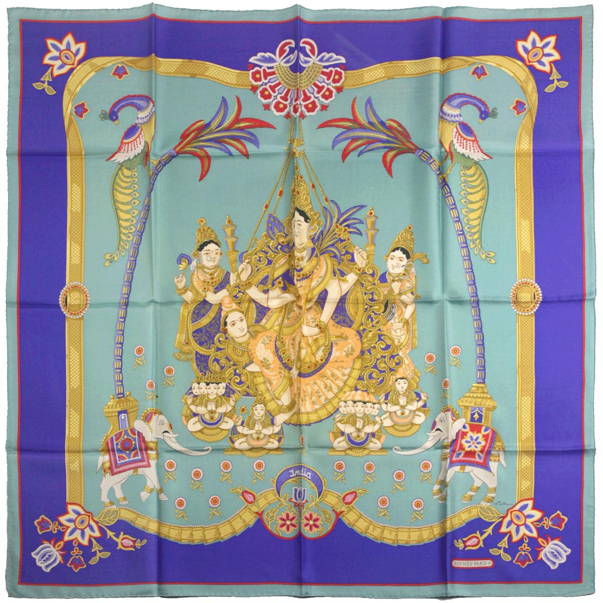 Hermes Scarf "India" by Caty Latham 90cm Silk | Carre