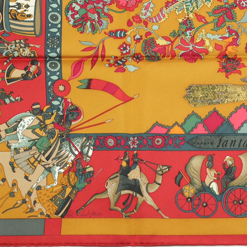 Hermes Scarf "Fantaisies Indiennes" by Loïc Dubigeon 90cm Silk | Carre Foulard