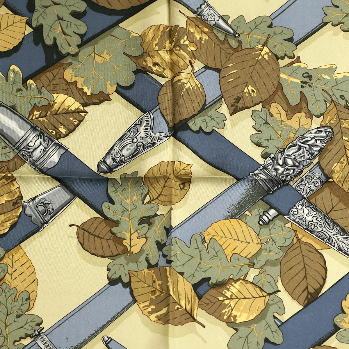 Hermes Scarf "Au Plus Dru" by Vladimir Rybaltchenko Vintage 90cm Silk | Carre Foulard Limited Edition