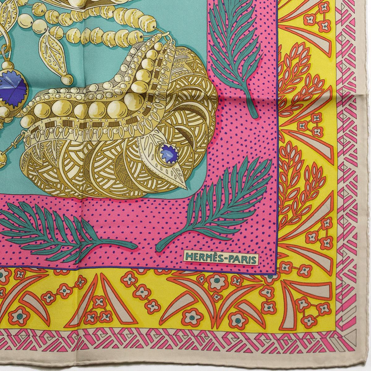 Hermes Scarf "Reine de Palmyre" by Annie Faivre 90cm Silk | Carre Foulard