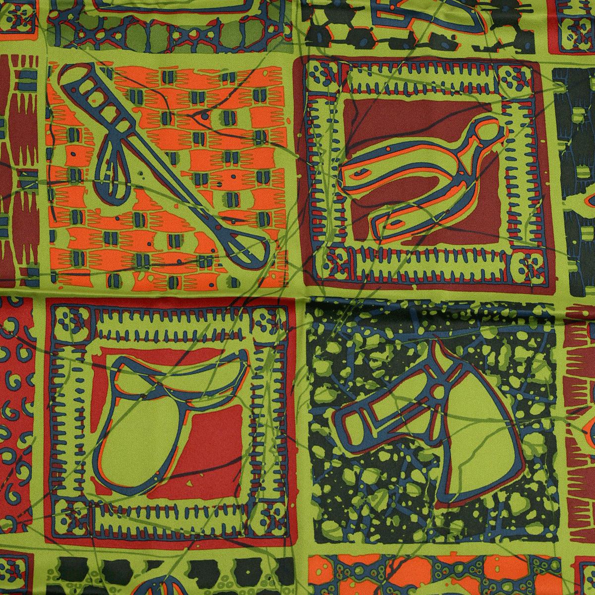 Hermes Scarf "Le Boubou H" by Karen Petrossian 70cm Silk | Foulard Carre