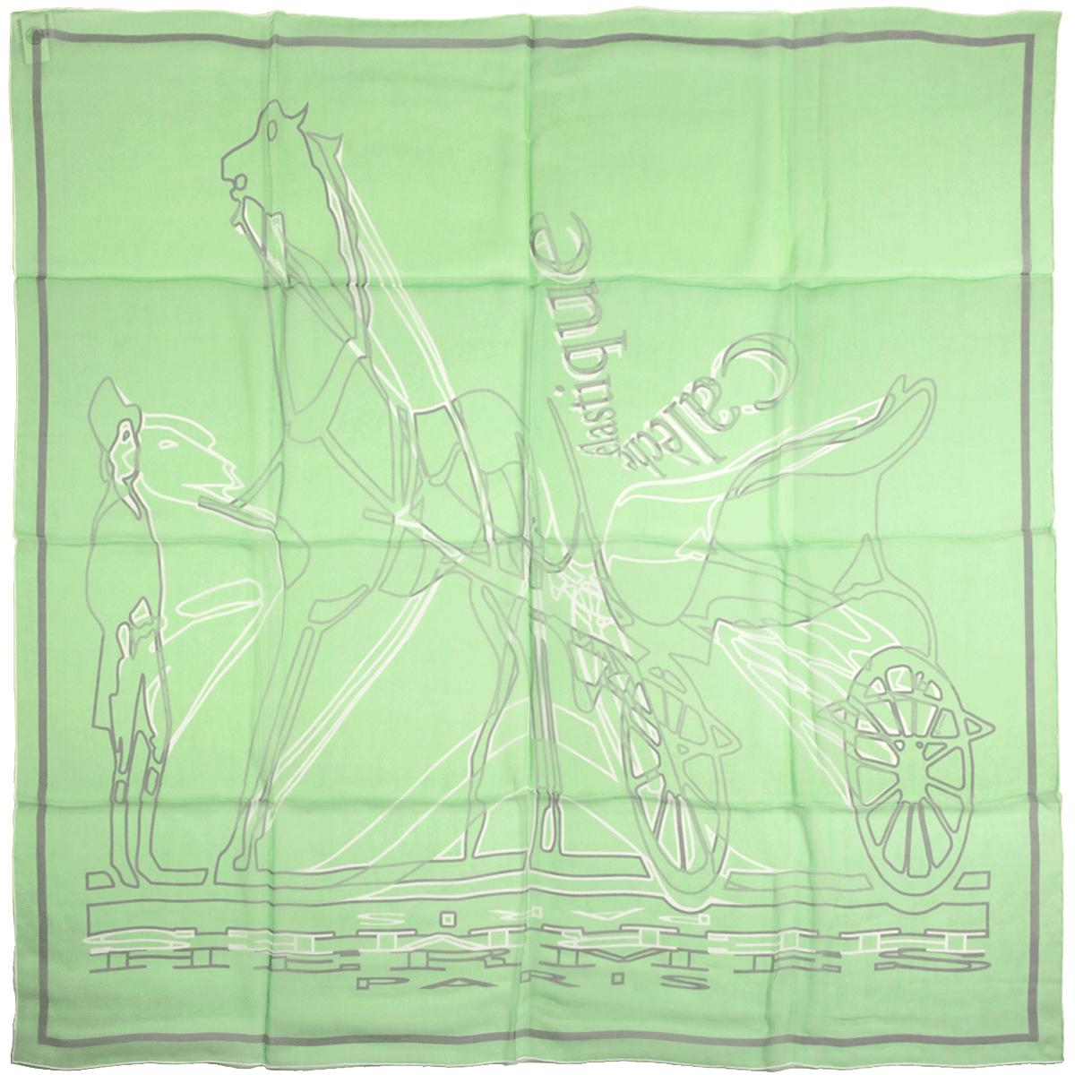 Hermes Scarf Mousseline "Caleche Elastique" by Bali Barret 90cm Silk | NWT