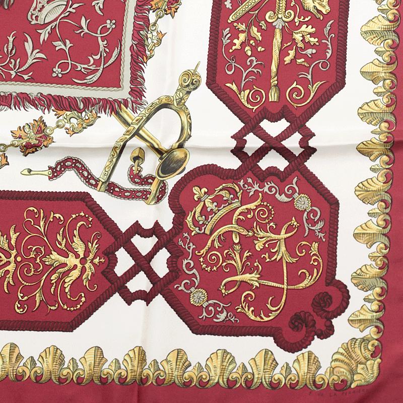 Hermes Scarf "Ludovicus Magnus" by Françoise De La Perriere Vintage 90cm Silk