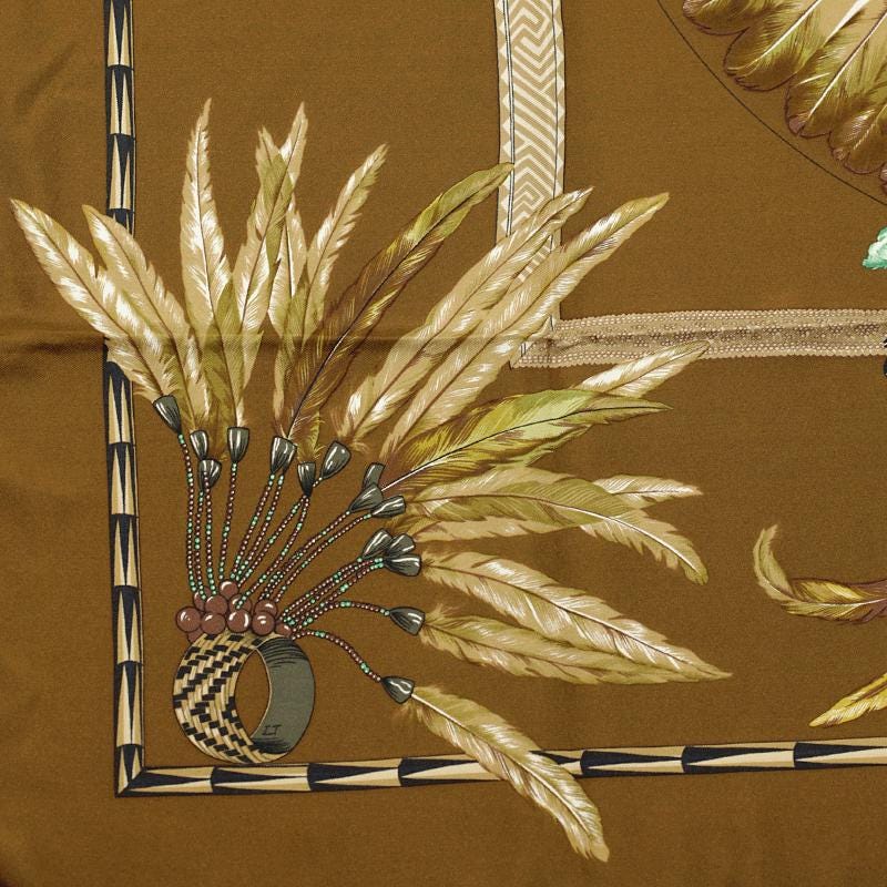 Hermes Scarf "Brazil" by Laurence Bourthoumieux Vintage 90cm Silk | Carre Foulard